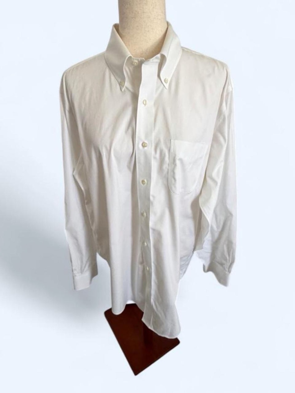 Brooks Brothers Original Polo Shirt White Button Down Dress Shirt 16.5 35 Cotton